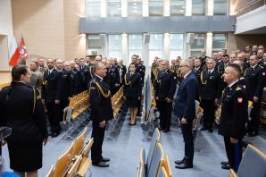 [VIDEO] Dni Ochrony Przeciwpożarowej w Olsztynie – uroczystość z udziałem wiceministra Błażeja Pobożego