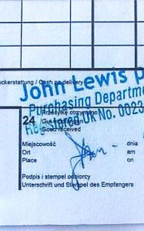 [VIDEO] Fałszywe pieczątki brytyjskiej sieci domów towarowych John Lewis. Oszustwa na prawdziwego, wysokiego urzędnika tej firmy o nazwisku Patric Lewis. Poszkodowani w Polsce i Portugalii, towar w Afryce a brytyjski koncern milczy!